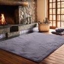 Ver imagem 1 de Tapete para Sala Felpudo Melody Cinza 1,40x2,00m Jolitex