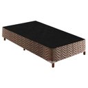 Ver imagem 1 de Cama Box Base Solteirão Sommier Rústico Bordado Brown (96x203x30) - Paropas