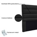Ver imagem 3 de Cabeceira Queen 1,60m La Italiana Veludo Preto - Pallazio