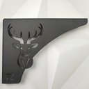 Ver imagem 4 de Mão Francesa Decorativa Preta em Aço 20cm Cabeça de Alce Cervo Zarg para Prateleira