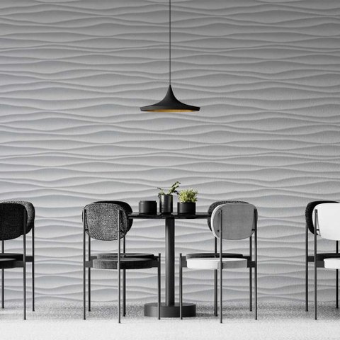 Papel de Parede 3d Efeito Ondas Gh Papel de Parede 3,5m