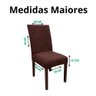 Kit 4 Capas de Cadeira Linha Big Gold Anti Gato Indiana - Marrom Escuro - 5