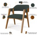 Ver imagem 4 de Cadeira para Sala de Jantar e Estar Living Estofada Suran L02 Suede Verde Musgo - Lyam Lyam Decor