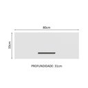 Ver imagem 4 de Armário Aéreo Multiuso 80cm 1 Porta Basculante Agata Madesa