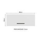 Ver imagem 5 de Armário Aéreo Multiuso 80cm 1 Porta Basculante Agata Madesa