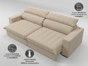 Ver imagem 3 de Sofá com Molas Ensacadas Retrátil e Reclinável Strike 2,40m Linhosoft com Carregador Usb -