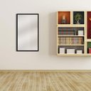 Ver imagem 2 de Espelho Moderno Decorativo com Moldura Preta Sem Bisotê 60x100cm