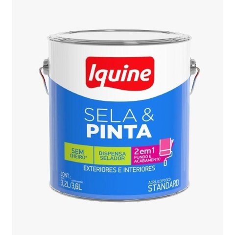 Tinta Acrílica Standard Selar & Pintar Base C Fosca 3,2L Iquine