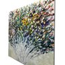 Quadro Pintura Tela abstrato floral colorido quadrado 5572: 130cm (A) x 130cm (L) - 5