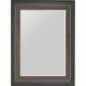 Espelho de Parede com Moldura Larga Marrom e Preta com Bisotê 60x80cm - 1