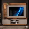 Home Para TV Até 70 Polegadas Com LED Carvalho Nobre Griz Martino DJ Móveis - 1