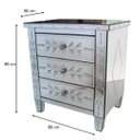 Ver imagem 2 de Cômoda Espelhada Veneziana Vidro Bisotado Quarto ALS 72