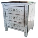 Ver imagem 1 de Cômoda Espelhada Veneziana Vidro Bisotado Quarto ALS 72