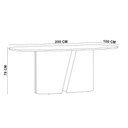Ver imagem 5 de Mesa de Jantar 8 Lugares Retangular Orgânico com Vidro 200cm Salieri N01 Cinamomo Off White - Lyam