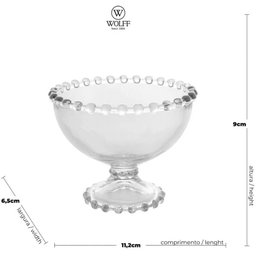 Jogo de Sobremesa 7 Peças Cristal Pearl Wolff para Mesa Posta Transparente - 5