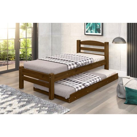 Bicama de Solteiro Madeira Maciça cor Imbuia