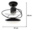 Ver imagem 3 de Ventilador de Teto Treviso Preto Bali Chave Parede Bivolt