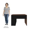 Ver imagem 5 de Mesa Escrivaninha 2 em 1 com Nichos Arbo A06 Ipê/preto - Mpozenato