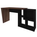 Ver imagem 7 de Mesa Escrivaninha 2 em 1 com Nichos Arbo A06 Ipê/preto - Mpozenato