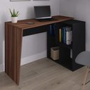 Ver imagem 2 de Mesa Escrivaninha 2 em 1 com Nichos Arbo A06 Ipê/preto - Mpozenato