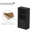 Ver imagem 5 de Armario Alto Executivo Semi Aberto 80x45 Uno Preto