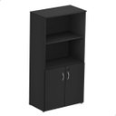 Ver imagem 2 de Armario Alto Executivo Semi Aberto 80x45 Uno Preto
