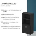 Ver imagem 4 de Armario Alto Executivo Semi Aberto 80x45 Uno Preto