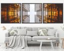 Ver imagem 1 de Quadro Decorativo 195x64cm Arquitetura Prédios Quarto Sala