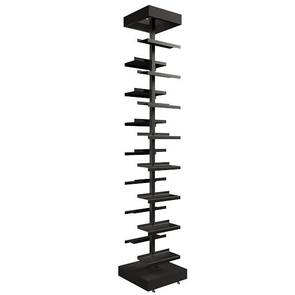 Expositor de Calçados com 1 Coluna e 15 Suportes Chapa Screw Comac Preto