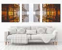 Ver imagem 1 de Quadro Decorativo 195x64cm Arquitetura Prédios Quarto Sala