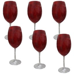 Jogo 6 taças vinho cristal Gastro 580ml 23,5cm vermelho Bohemia - 1 Jogo 6 taças vinho cristal Gastro 580ml 23,5cm vermelho Bohemia - 1