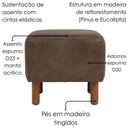 Ver imagem 5 de Puff Decorativo Verso 45x51 cm Pes Madeira Courino Tcs 729 Moll