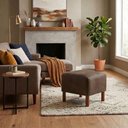 Ver mais imagens de Puff Decorativo Verso 45x51 cm Pes Madeira Courino Tcs 729 Moll