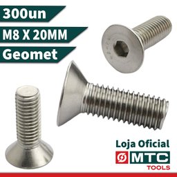 PARAFUSO ALLEN M8 X 12 CABEÇA CHATA GEOMET A - 300 PÇS - 2