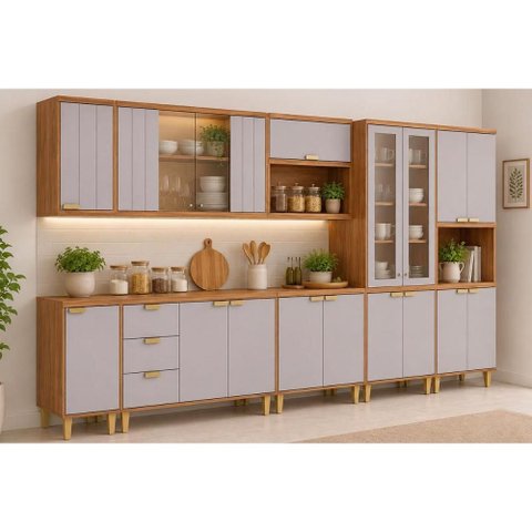 Cozinha Completa 8 Peças Elena CZ542 Cinamomo/Off White MGM