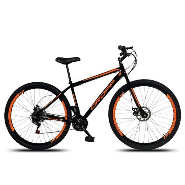 Bicicleta Dropp Aro 29 Bikes Freio Disco 21v Marchas - Preto/Laranja - 17 - 1