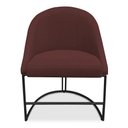 Ver imagem 4 de Kit 08 Cadeiras Poltrona de Jantar Bela Suede Marsala Base Metálica Industrial Preto - Pallazio