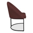 Ver imagem 5 de Kit 08 Cadeiras Poltrona de Jantar Bela Suede Marsala Base Metálica Industrial Preto - Pallazio