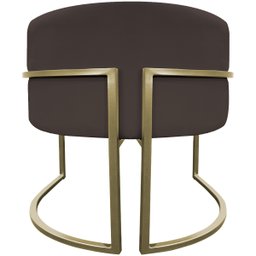 Kit 2 Poltronas Decorativa Recepção Luna Suede Cores Base de Ferro Champagne - 8
