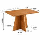 Ver imagem 5 de Conjunto Canto Alemão com Baú Mesa 120cm e 2 Cadeiras Estofadas 120x77,5x80cm