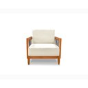 Ver imagem 5 de Poltrona Decorativa Betina Sala de Estar Recepção Escritório Linho: Rustico Natural