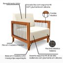 Ver imagem 7 de Poltrona Decorativa Betina Sala de Estar Recepção Escritório Linho: Rustico Natural