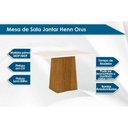 Ver imagem 3 de Sala de Jantar Completa Orus C/ Tampo Madeirado 120x80cm e 4 Cadeiras Milla Nature/off White - Linho