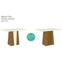 Ver imagem 4 de Sala de Jantar Completa Orus C/ Tampo Madeirado 120x80cm e 4 Cadeiras Milla Nature/off White - Linho