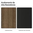 Ver imagem 4 de Kit Balcão + Cristaleira 70cm Rustic/preto Agata Madesa 01