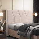 Ver imagem 1 de Cabeceira Cama Box Casal King 195 cm Aurora W01 Suede Bege - Lyam Decor