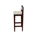 Ver imagem 7 de Kit 4 Banquetas Madeira Imbuia para Barzinho com Encosto Estofado com Linho Cru