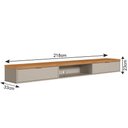 Ver imagem 4 de Bancada Suspensa Rack para Sala 218cm Prime L06 Nature/Off White - Mpozenato