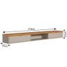 Bancada Suspensa Rack para Sala 218cm Prime L06 Nature/Off White - Mpozenato - 4
