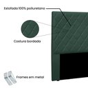 Ver imagem 3 de Cabeceira Cama Box Solteiro 90 Cm Dubai Veludo Verde S04 - D'Rossi